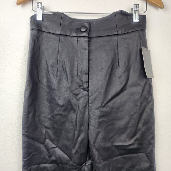Retrofete Tally Pant in Black Faux Leather Size Medium NWT - Picture 3 of 11